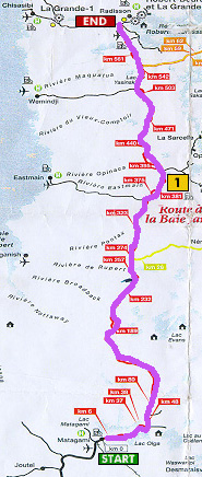 main map of the fourth day's route