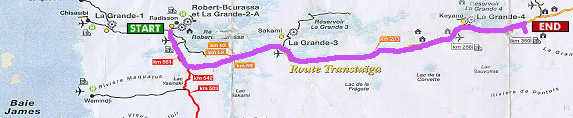 map of the fifth day's route