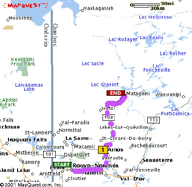 main map of the second day's route